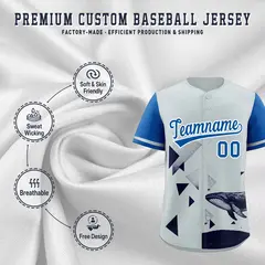 Royal Silver Raptor Series Raglan Baseball Jersey 3