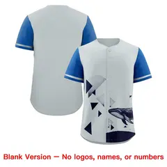 Royal Silver Raptor Series Raglan Baseball Jersey 8