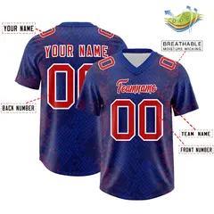 Royal Snakeskin Graffiti Pattern Authentic Football Jersey 2