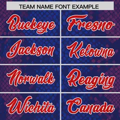 Royal Snakeskin Graffiti Pattern Authentic Football Jersey 3