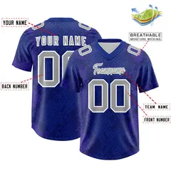 Royal Snakeskin Graffiti Pattern Authentic Football Jersey 2