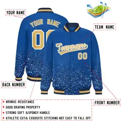 Royal Sparkle-Effect Varsity Full-Snap Letterman Baseball Jacket 2