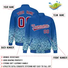 Royal Sparkle-Effect Varsity Full-Snap Letterman Baseball Jacket 2