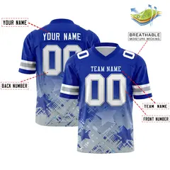 Royal Star Gradient Flag Football Jersey 2