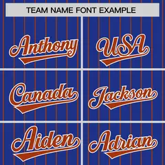 Royal Texas Orange Pinstripe Raglan Varsity Letterman Baseball Jacket 3