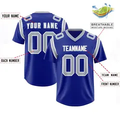 Royal Two-Tone Shoulder Cut Authentic Football Jersey 2