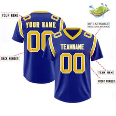 Royal Two-Tone Shoulder Cut Authentic Football Jersey 2