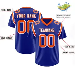 Royal Two-Tone Shoulder Cut Authentic Football Jersey 2
