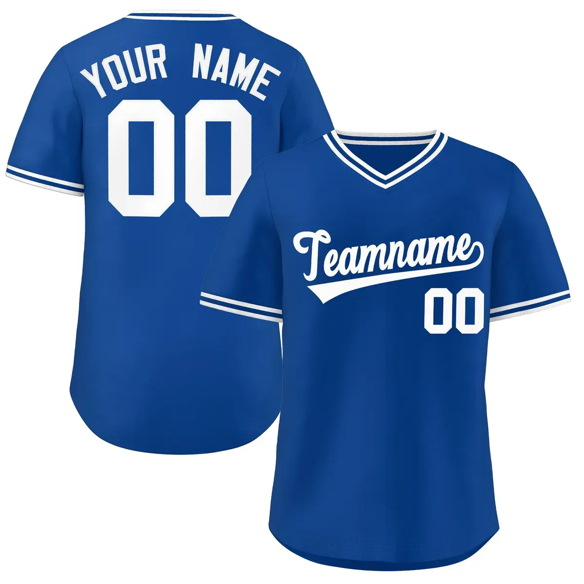 Royal White Authentic Pullover Baseball Jersey