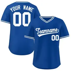 Royal White Authentic Pullover Baseball Jersey