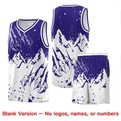 Royal White Beast Pattern Sports Basketball Jersey 7