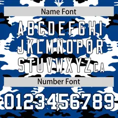 Royal White Black Camo Authentic Baseball Jersey 4