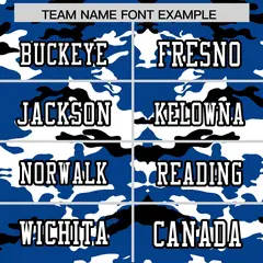 Royal White-Black Camo Authentic Football Jersey 3