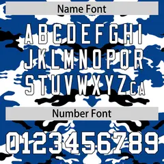 Royal White-Black Camo Authentic Football Jersey 4