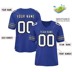 Royal White-Black Classic Authentic Football Jersey 2