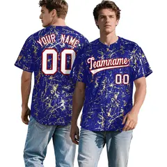 Royal White Black & Gold Marble Print Baseball Jersey