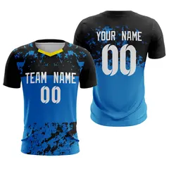 Royal White Breathable Athletic Soccer Jersey