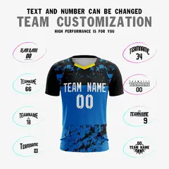 Royal White Breathable Athletic Soccer Jersey 3