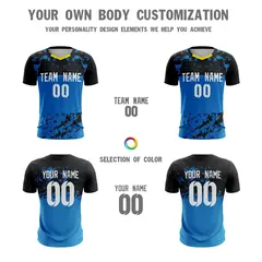Royal White Breathable Athletic Soccer Jersey 5