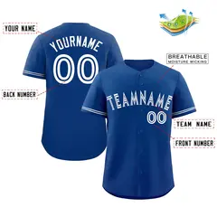 Royal White Bull Classic Authentic Baseball Jersey 2