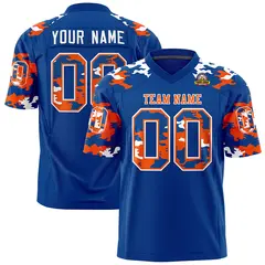Royal White Camo Authentic Football Jersey 1