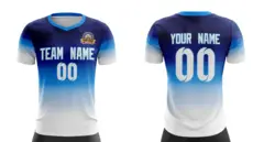 Royal White Casual Sport Soccer Jersey 1