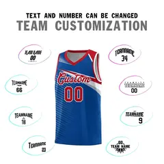 Royal White Chest Color Block Basketball Uniform Jersey 4