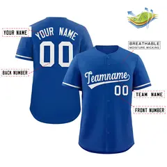 Royal White Classic Authentic Baseball Jersey 2