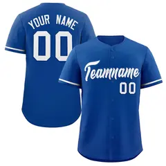 Royal White Classic Authentic Baseball Jersey