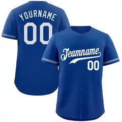 Royal White Classic Authentic Baseball Jersey 1