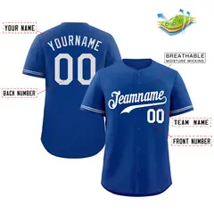 Royal White Classic Authentic Baseball Jersey 2