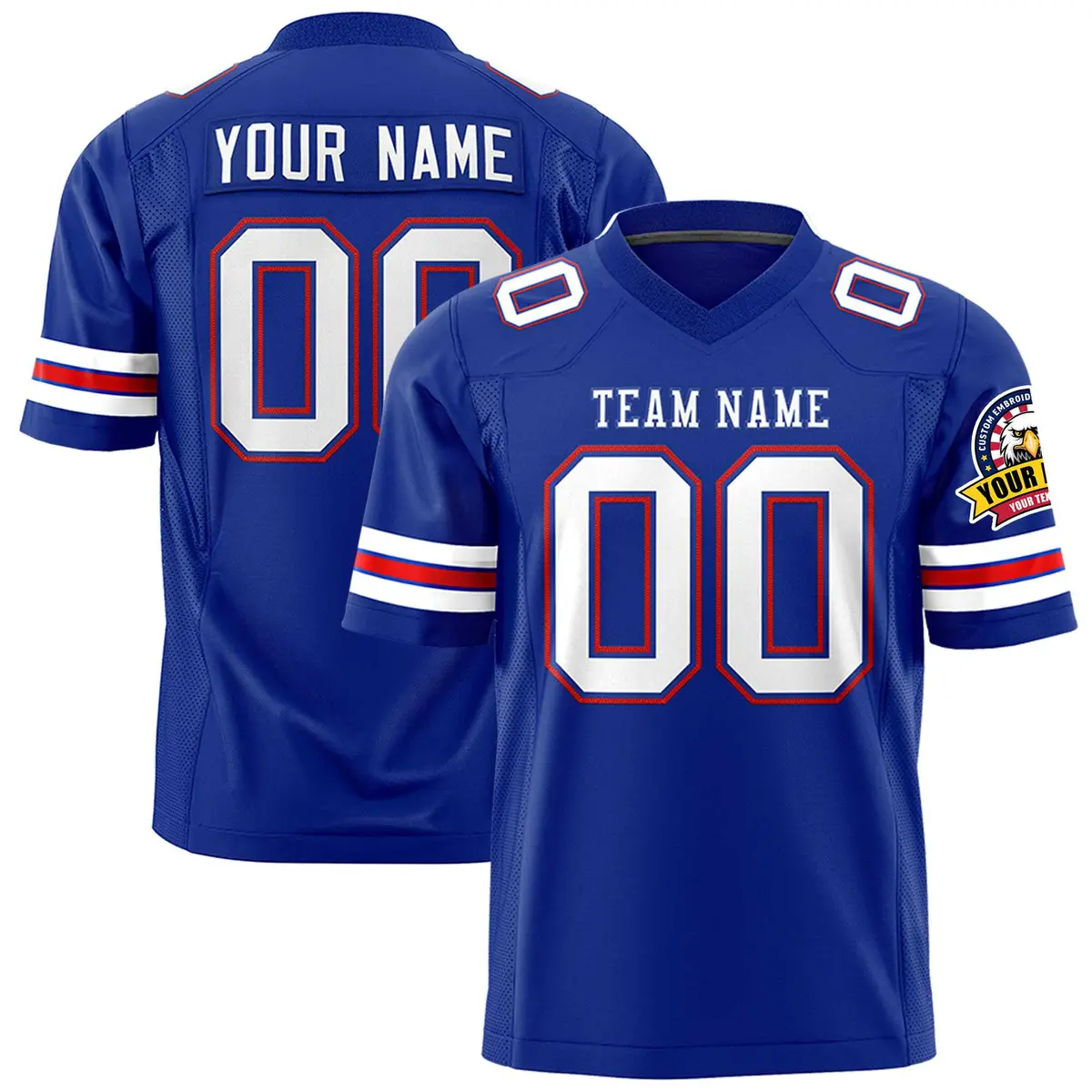 Royal White Classic Authentic Football Jersey