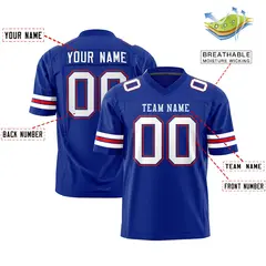 Royal White Classic Authentic Football Jersey 2