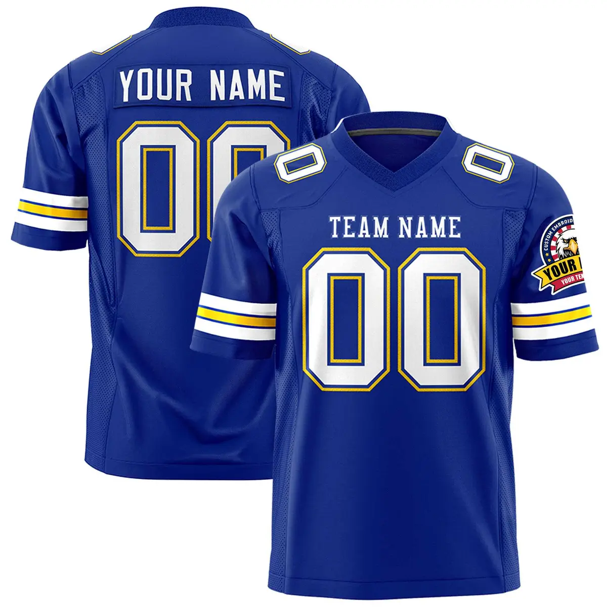 Royal White Classic Authentic Football Jersey
