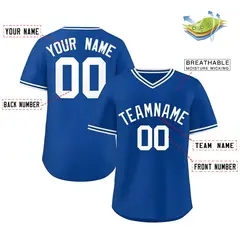 Royal White Classic Authentic Pullover Baseball Jersey 2