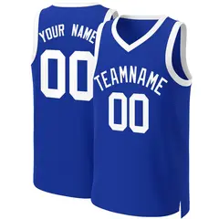 Royal White Classic Basketball Jersey