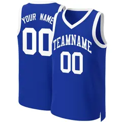 Royal White Classic Basketball Jersey