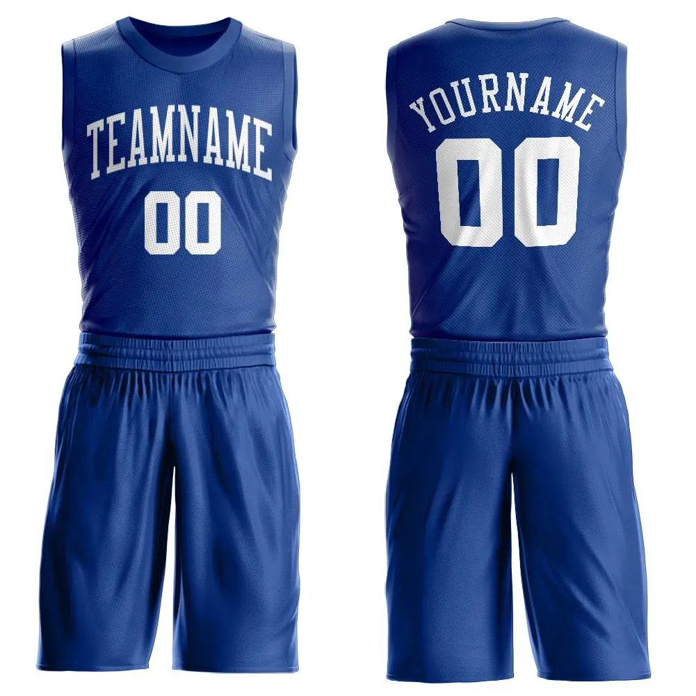 Royal White Classic Basketball Jersey