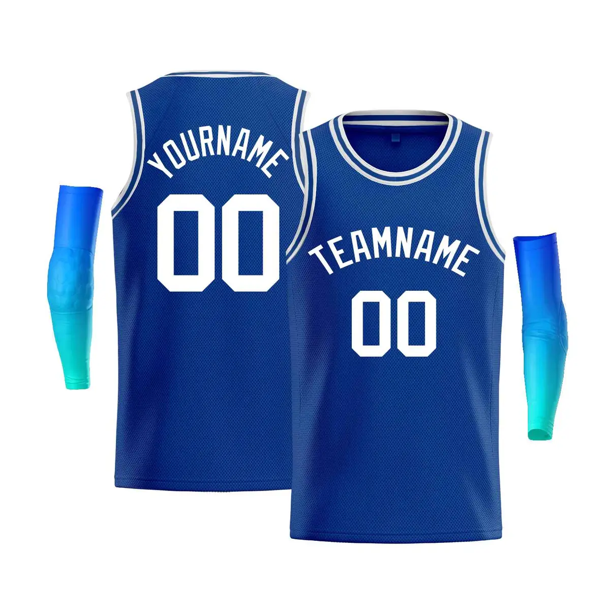Royal White Classic Bull Men Casual Basketball Jersey