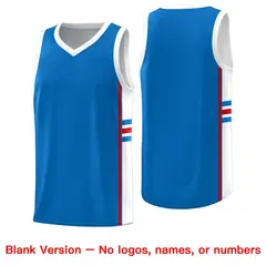Royal White Classic Color Block Uniform Basketball Jersey 6