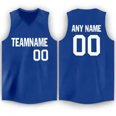 Royal White Classic Fashion Basketball Jersey 1