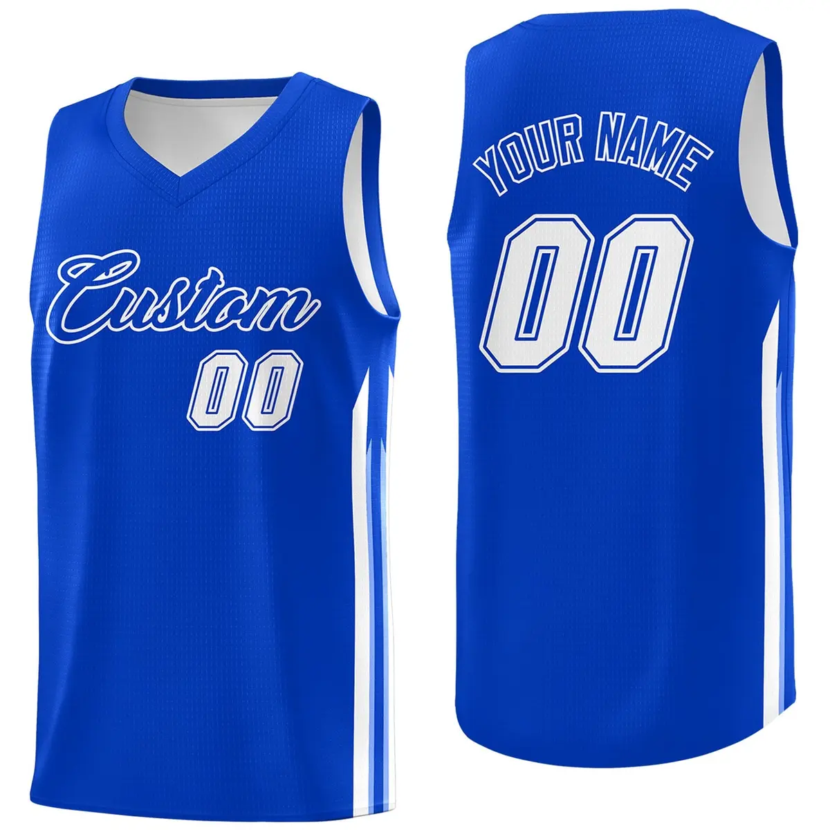 Royal White Classic Fashion Sportwear Basketball Jersey