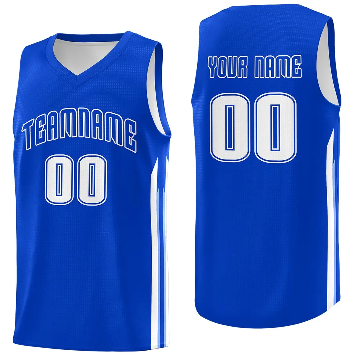 Royal White Classic Fashion Sportwear Basketball Jersey