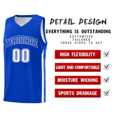 Royal White Classic Fashion Sportwear Basketball Jersey 4