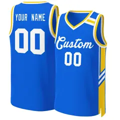 Royal White Classic Mesh Basketball Jersey