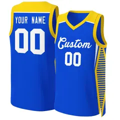 Royal White Classic Mesh Basketball Jersey