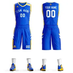 Royal White Classic Mesh Basketball Jersey Sets