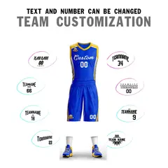 Royal White Classic Mesh Basketball Jersey Sets 4