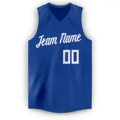 Royal White Classic Sport Game Basketball Jersey 5