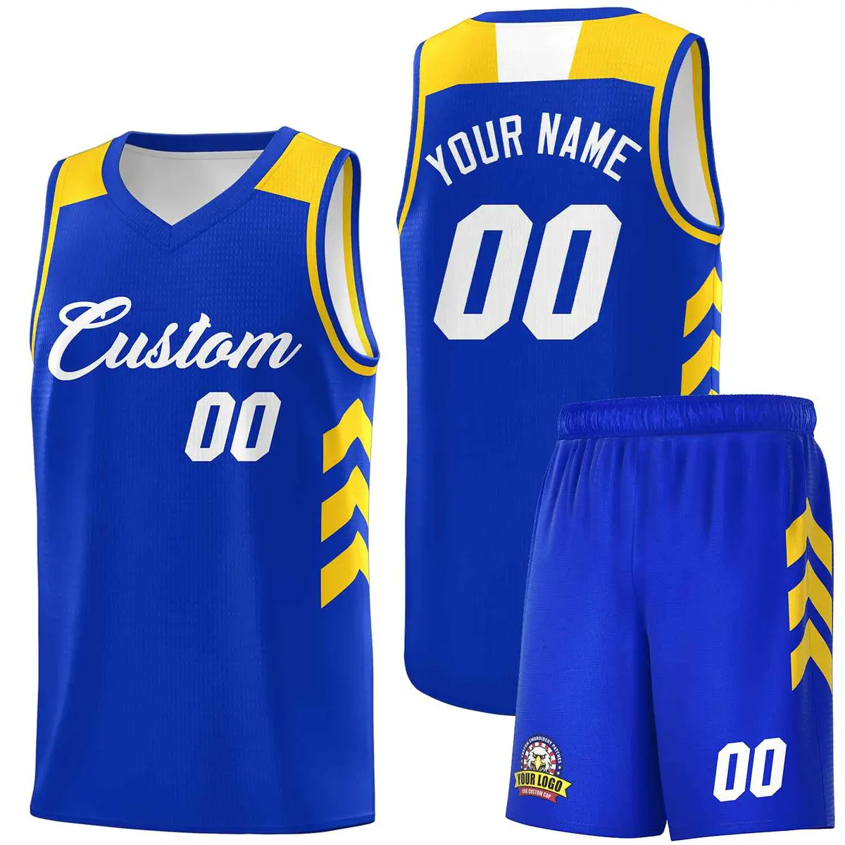 Royal White Classic Sports Uniform Basketball Jersey